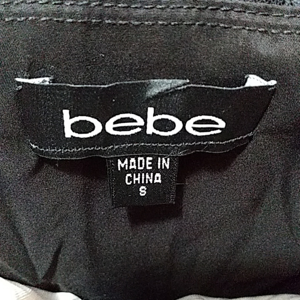 Bebe black silk dress